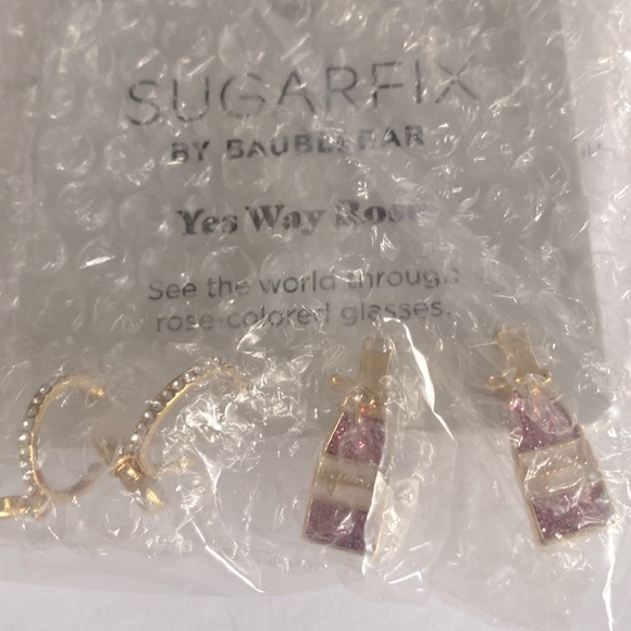 SUGARFIX by BaubleBar 'Yes Way Rose' Statement Earring Set - Pink, NWT - Picture 5 of 6